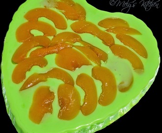 Buko Pandan Gelatine with Peach