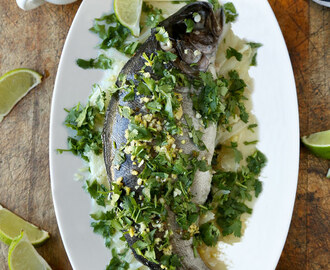 Steamed Fish with Ginger Chili Lime Sauce
