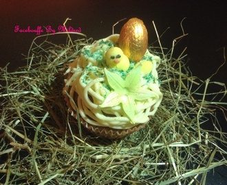 Cupcake nid de Pâques.