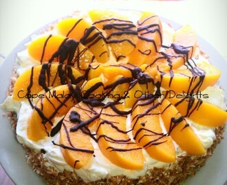Peaches & Cream Sponge Cake