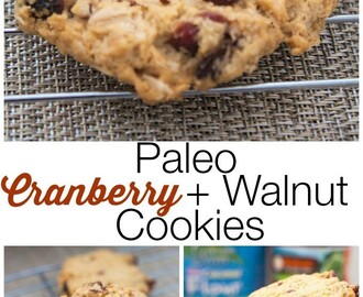 Paleo Cranberry Walnut Cookies