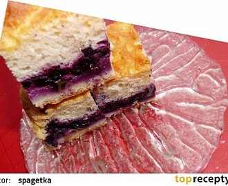 Kynutý borůvkový koláč s tvarohovou nádivkou  - nejen pro diabetiky
