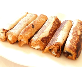 French toast rolls up (pain perdu roulé) ricotta et chocolat