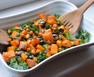 7 ingredient kale and sweet potato salad