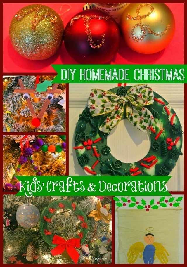 DIY Homemade Christmas Kids' Crafts and Decorations