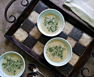 Krémová polévka s bylinkovým drobením