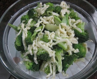 STEAMED BROCCOLI with CHEESE
