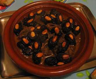 Recette de ragoût mhamar, agneau, abricots, pruneaux secs, amandes - Ramadan (Algérie)