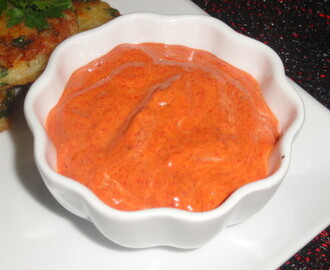 Sauce au poivron rouge et mayonaise diététique/recette Algérienne