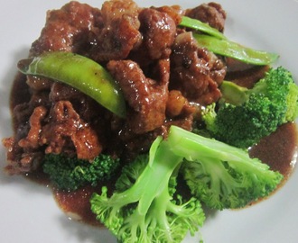 BEEF BROCOLLI and CHICHARO in OYSTER SAUCE