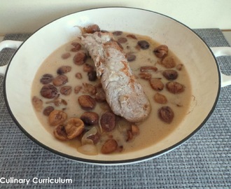 Filet mignon de porc aux marrons (Pork tenderloin with chestnuts)