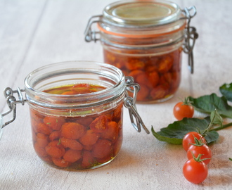 Tomates cerises confites  {conserves pour l’hiver}