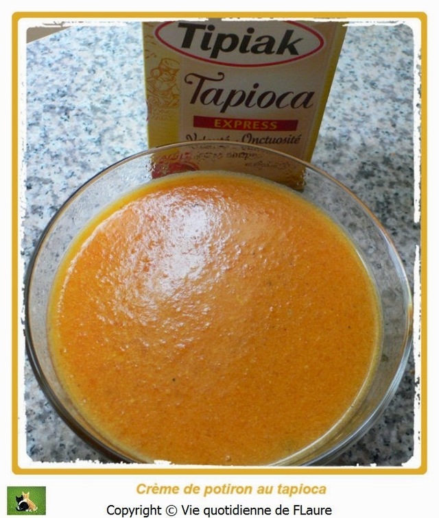 Crème de potiron au tapioca