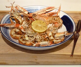 Grilled Scottish Langoustines with Lemon and Pepper Butter Recipe