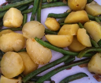 Zelené fazolky a brambory