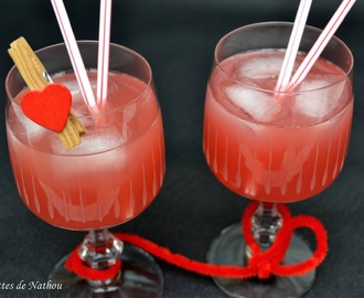Cocktail rouge passion "Saint-Valentin"