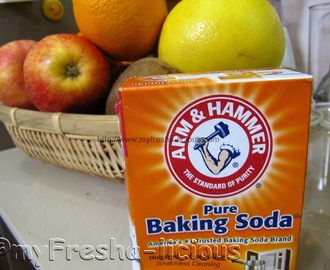 COOKING TIP:  Baking Soda for Washing Your Veggies and Fruits