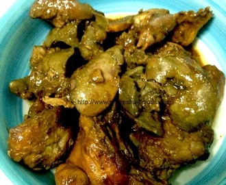 Adobong Manok at Atay ng Manok  (Chicken & Chicken Liver Adobo)