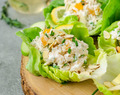 Lemon Tarragon Chicken Salad Lettuce Wraps