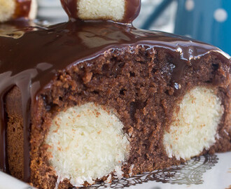 cake au chocolat et boulettes de noix de coco