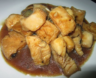 CHICKEN FILLET and TOFU in OYSTER and BLACK BEAN SAUCE