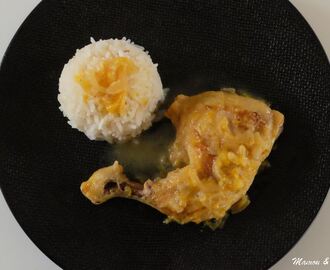 Cuisse de poulet à l’orange et au curry