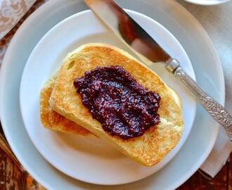 English Muffin Toast with Blueberry Fig Jam