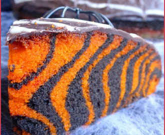 Gâteau d’Halloween facile (zebra cake)