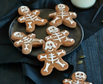 Biscuits "Squelettes" {chocolat & 4 épices} #vegan Halloween