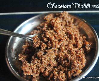 chocolate thabdi recipe , how to make thabdi at home