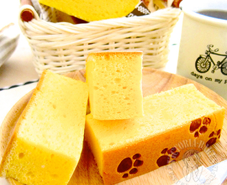 gold bar sponge cake (cooked dough method) 来份金当当的烫面黄金蛋糕