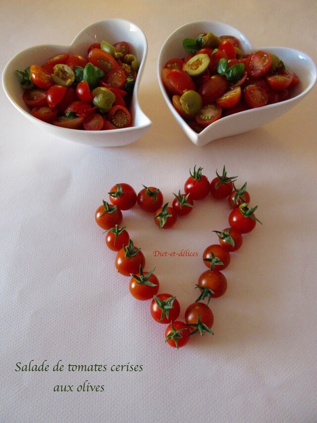 Salade de tomates cerises aux olives