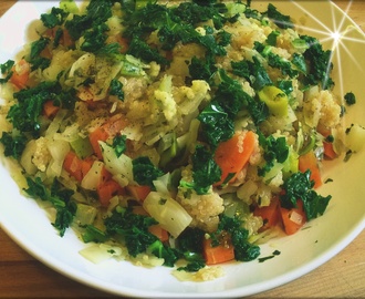 Wegański obiad/dieta samuraja- Quinoa (komosa ryżowa) z warzywami.