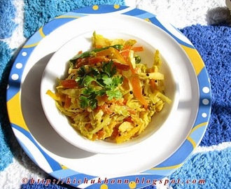 Carrot and cabbage stir fry