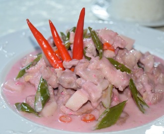 Bicol Express (Pork and Chili Peppers Stewed in Coconut Milk and Shrimp Paste)