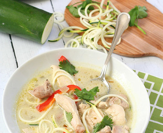 Paleo Thai Chicken Zoodle Soup