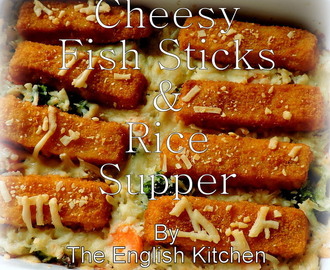 Cheesy Fish Sticks & Rice Supper