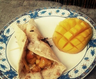 Pain plat mangue & poulet croustillant {Street food}