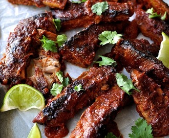 Oven Baked Pork Ribs with Chipotle BBQ Sauce