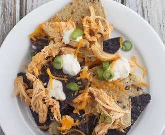 Baked Buffalo Chicken Nachos (So Easy – Starting with Your Crock Pot!)