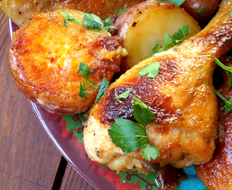 Buttermilk Ranch Roasted Chicken with Potatoes