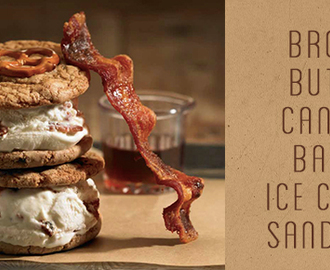Brown Butter Candied Bacon Ice Cream Sandwich