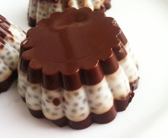 Kokosowo czekoladowy deser z chia wegański, bezglutenowy
