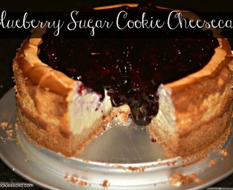 Blueberry Sugar Cookie Cheesecake