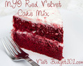 Homemade Red Velvet Cake Mix- a simple make ahead red velvet cake mix convenience recipe that you can store in your pantry until you're ready to make a last minute dessert, or as a delicious homemade gift mix