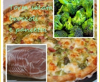 Slaný koláč s brokolicí a pancettou (Torta salata con broccoli e pancetta)