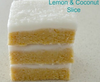 Thermomix Lemon and Coconut Slice