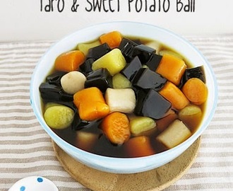 Taiwanese Dessert Taro & Sweet Potato Balls 九份芋圆 - AFF Taiwan Aug 2014