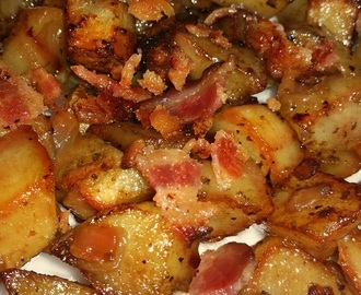 Restaurant waardig: Krokante knoflook aardappelblokjes met spekjes uit de Airfryer!