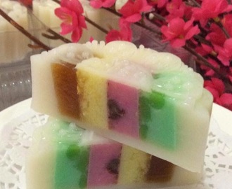 ~~~   Guava Yoghurt Rainbow Jelly MoonCake   ~~~    ~~  潘石榴乳酸彩虹燕菜月饼 ~~
